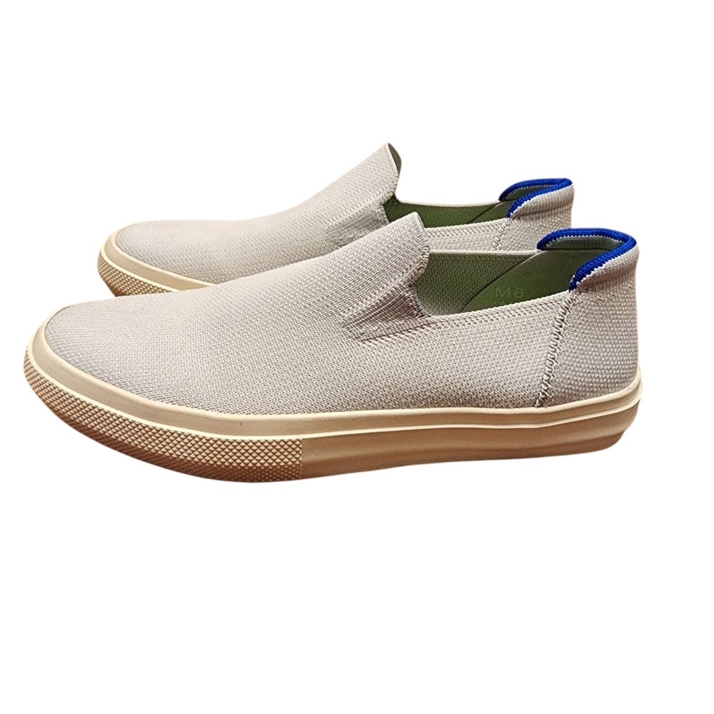 Rothy's Unisex Slip-On Canvas Sneakers Light Gray Size W 7.5 M 6 Run Big